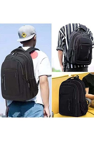 Saharaz Travel Backpack,Business Laptop Backpack with USB Charging Port,Waterproof,18 Inch,33x4x47cm