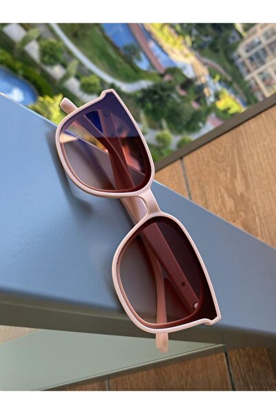 Merand Geometric Beige Bone Frame Brown Glass Women's Sunglasses