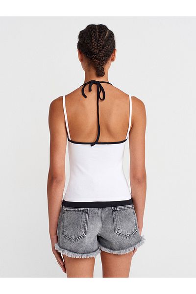 Dilvin 21094 Double Look Lace-Up Ball-White