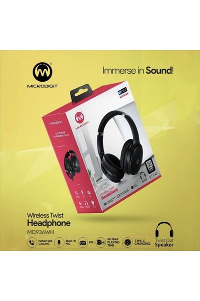 Microdigit WIRELESS TWIST HEADPHONE MD936WH