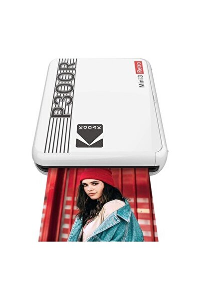 Kodak Mini 3/P300 Retro Akıllı Telefon Fotoğraf Yazıcısı - Beyaz