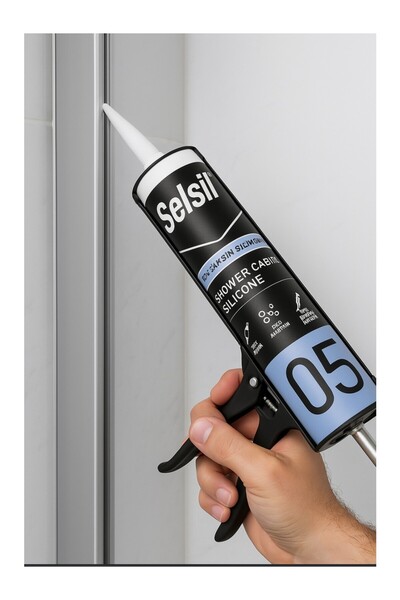 Selsil Duşakabin Silikonu - Suya Neme Küfe Dayanıklı Sızdırmazlık - 1 Adet
