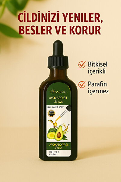 COSMENA Avakado Yağlı Saç ,Yüz Ve Vücut Serumu 100Ml