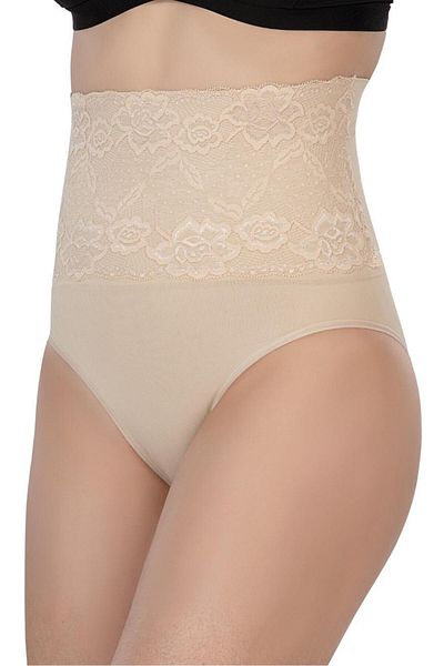 bazaar-turkey all you need TEN MI Emay 2090 High Waist Slip Corset with Lace Front