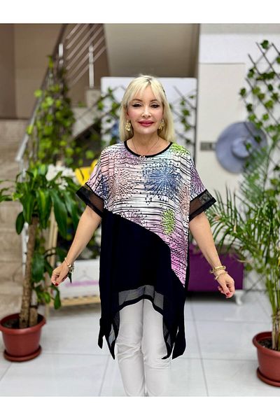 Punta Otantik Ms52323 Turlu Viscose Blouse