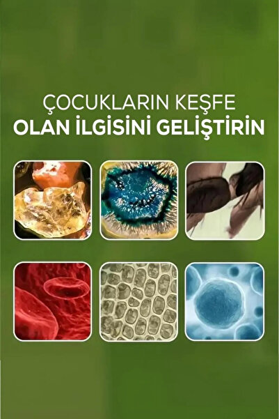 CİYU TİCARET Çocuk mini portatif mikroskop geliştirici eğitici merak uyandıran mini ışıklı mikroskop