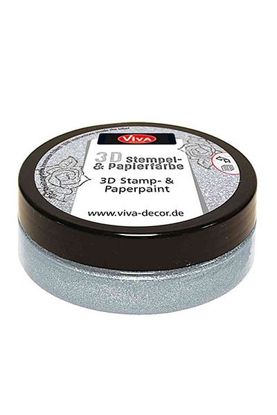 Viva Decor 3d Stamping And Paper Paint, 50ml Silver