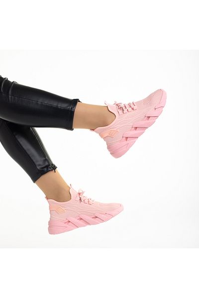 Kalapod Pantofi sport dama roz din material textil Leanna