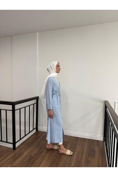 mervis Women's Linen Cotton Oversize Shirt Dress