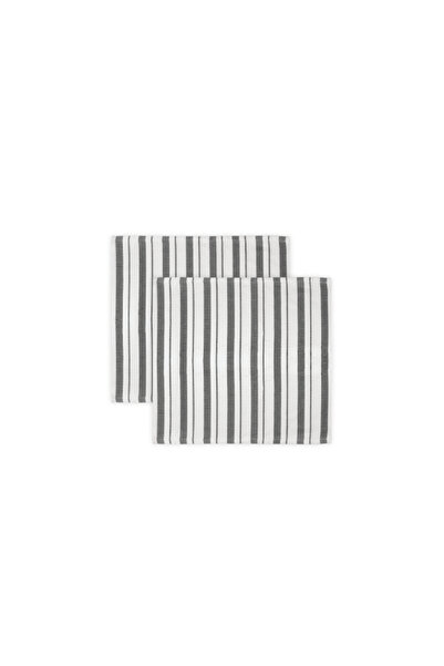 Mukitchen 2-Piece Stripe Pattern Basket Weave Dish Cloth 12 x 12 Inch