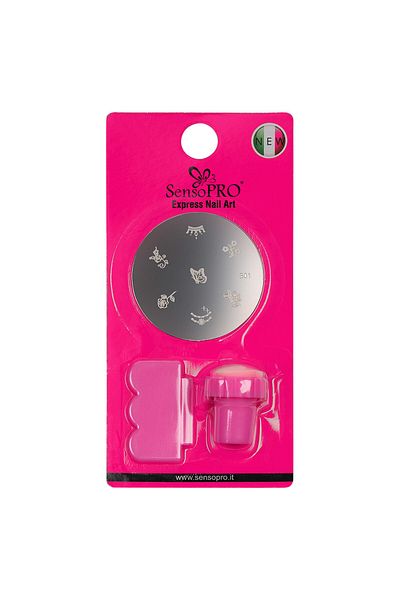 SensoPRO Milano Set de ștampile pentru unghii cu șablon Express Nail Art SensoPRO Milano