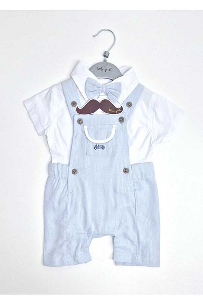 Little Gent Set 2 Piese: Body Camasa+Salopeta