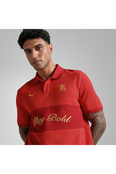 Puma Mens x RCB Retro Polo Shirt - Red
