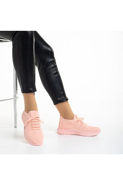Kalapod Pantofi sport dama roz deschis din material textil Kassidy