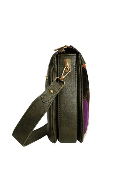 Platin Khaki Combination Women's Shoulder Bag