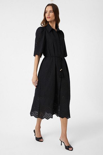 Antioch Black Women's Fisto Embroidered Dress