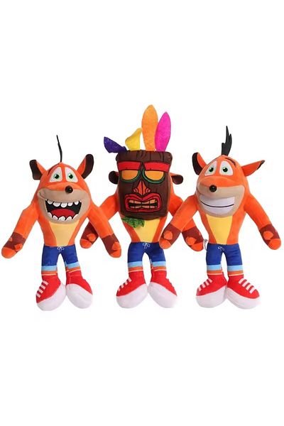 Toy Box Treasures Crash Bandicoot Aku Aku Plush Stuffed Toys Crazy Trilogy Series Anime Figure 26cm
