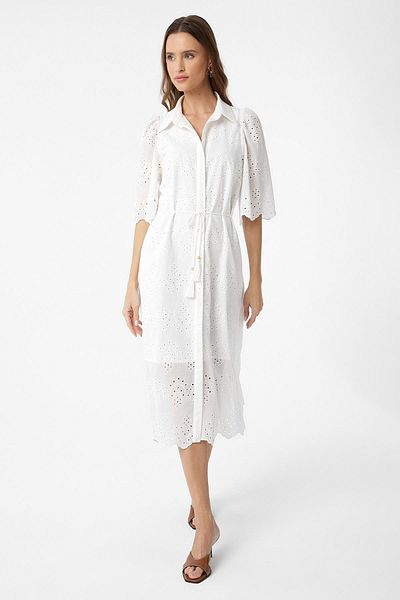 Antioch White Women's Fisto Embroidered Dress