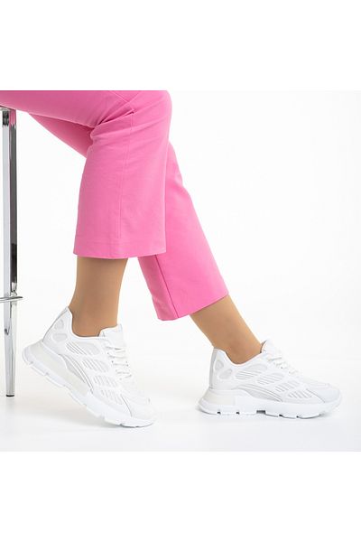 Kalapod Wera women's white textile sports shoes