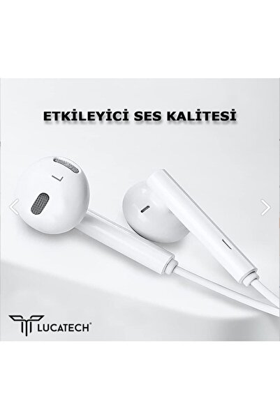 inteknoloji iPhone X / XS / XR / XS Max uyumlu Lightning Kablolu Kulaklık iTak Çalıştır