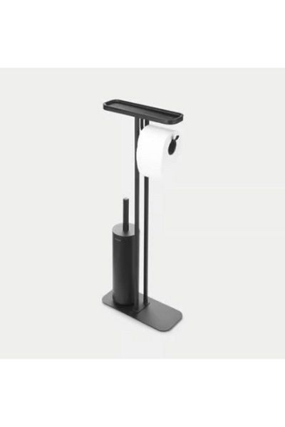 Brabantia Brabantia Mindset Dark Gray Stand Organizer, Toilet Paper Holder and Toilet Brush