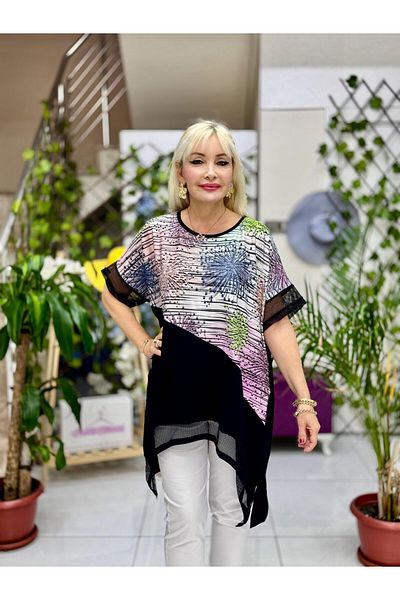 Punta Otantik Ms52323 Turlu Viscose Blouse