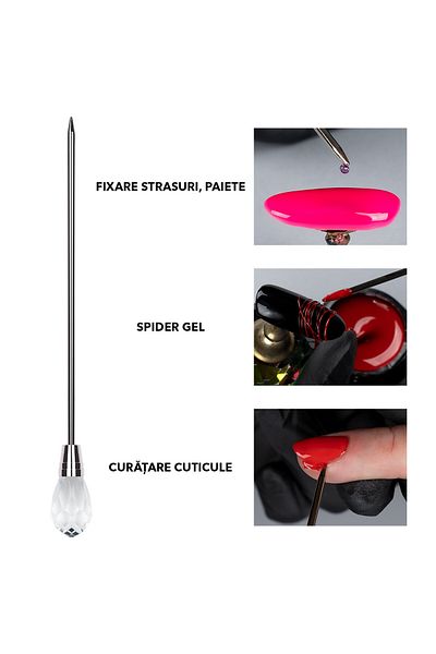 SensoPRO Milano Instrument de manichiură pentru amestecare și decorare SensoPRO Milano, alb cristal - ac