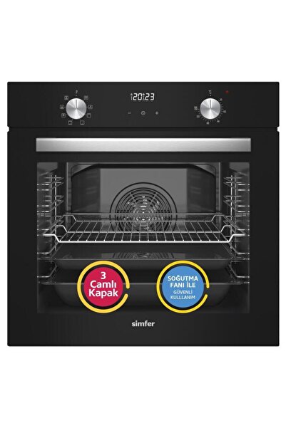Simfer 9 Fonksiyon QS Dijital Siyah 3'lü Ankastre Set ( Fırın + Ocak + Davlumbaz)