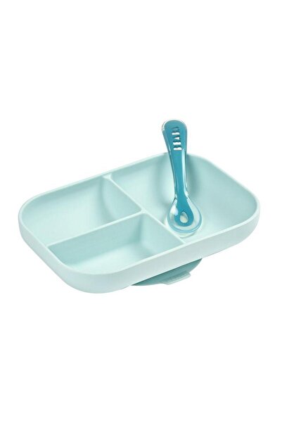 Beaba Beaba 2-частов силиконов комплект за хранене син