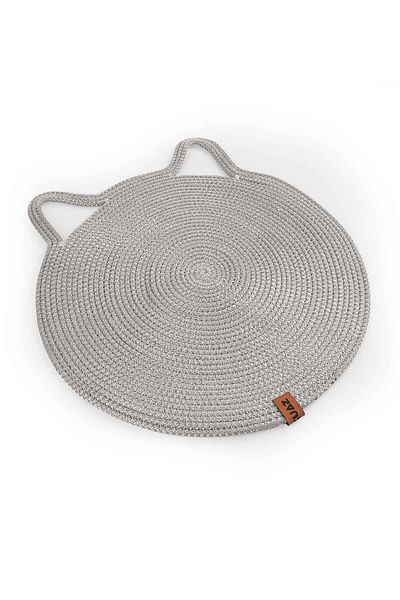 GOBYPET Jute Straw Ear Round Cat Dog Food\Bed Mat, Mat