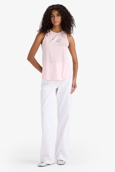 DeFacto Relax Fit Printed Crew Neck Undershirt F6236Ax25Hs