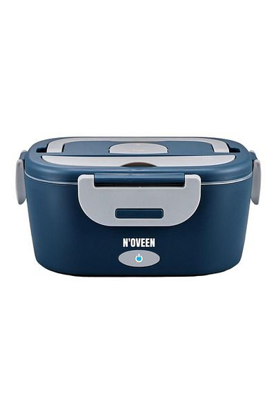 Noveen Cutie electrica pentru incalzirea pranzului NOVEEN LB745 City, inox, 3 surse de alimentare, Albastru