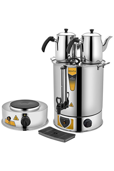 Remta Çift Demlikli Elektrikli Çay Ocağı 24 lt Pleytli (Demlikler Dahil)