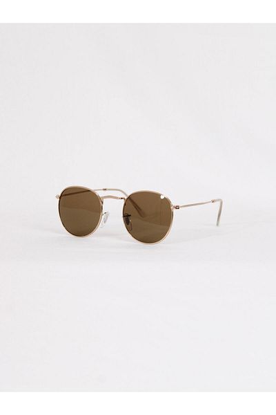 Maldia Shop Unisex Round Brown Sunglasses