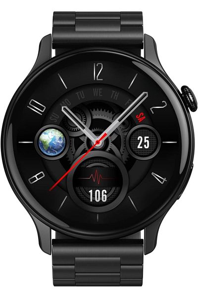 OTEETO OTTETO WATCH4 BLACK Watch4 Classic Smart Watch, Rotating Bezel, Health Monitoring, Fitness Tracker,