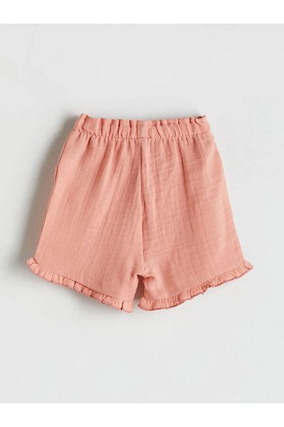 LC Waikiki Crew Neck Baby Girl Snapback Bodysuit and Shorts 2-Piece