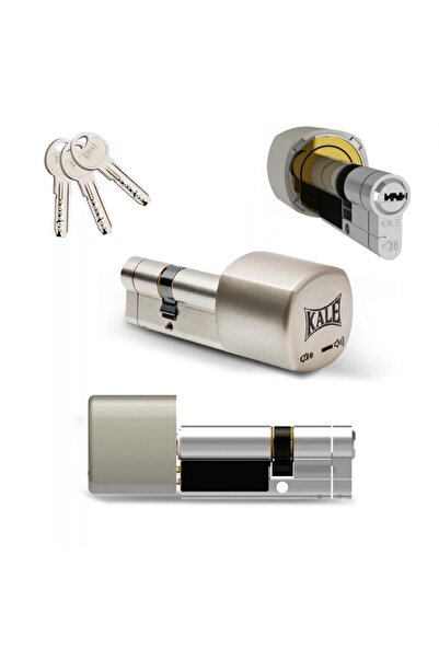 Kale Kilit 164ASYN Alarmlı Silindir 68 Mm Saten