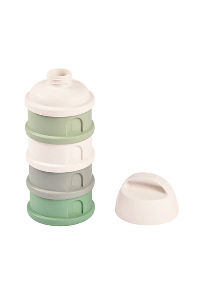 Beaba Recipient lapte praf 4 compartimente Beaba Sage Green