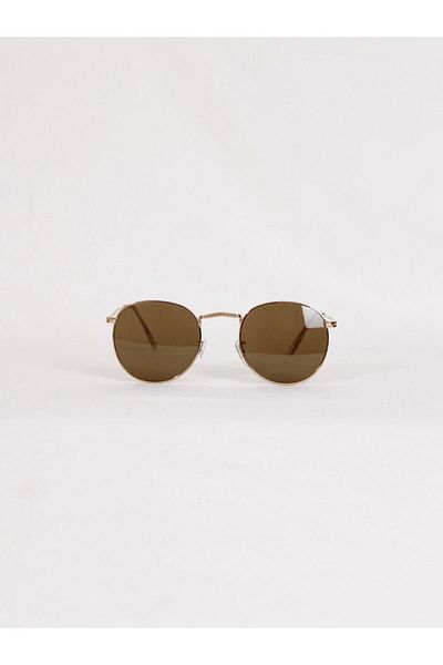 Maldia Shop Unisex Round Brown Sunglasses
