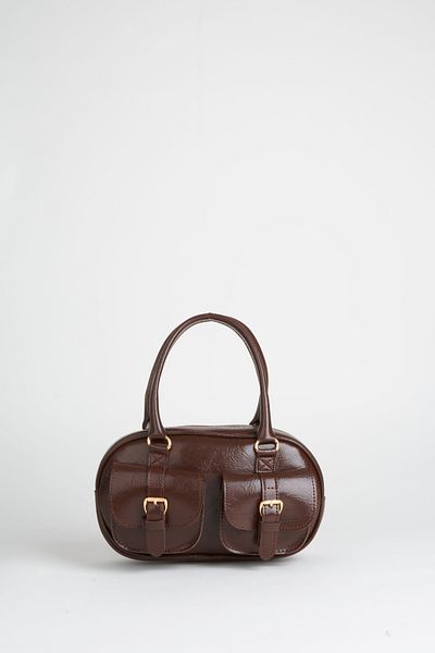 Vivaq Women's Bitter Brown 3-Pocket Zipper and Snap Closure Adjustable Strap Hand Arm and Shoulder Bag