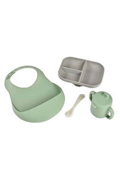 Beaba Set de masa silicon Beaba Essentials Grey/Sage Green