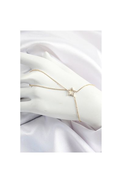 Skygo Brass Gold Color Zircon Stone Star Model Şahmeran - Tj-Sn678