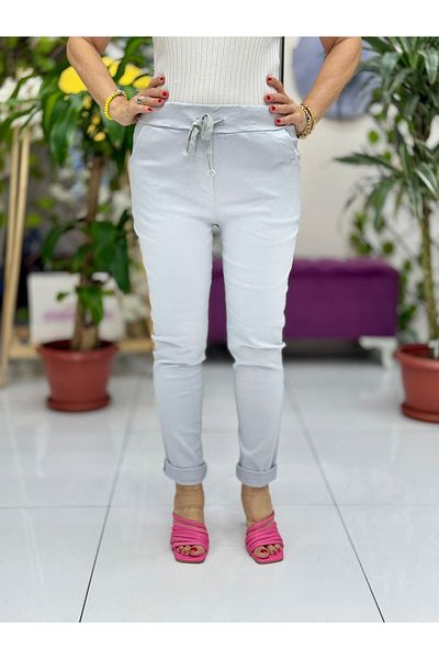 Punta Otantik Nc24009 Italian Coton Trousers Gray