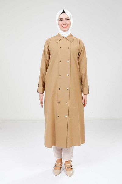 Beyza Buttoned Camel Color Wear and Take Off 9234