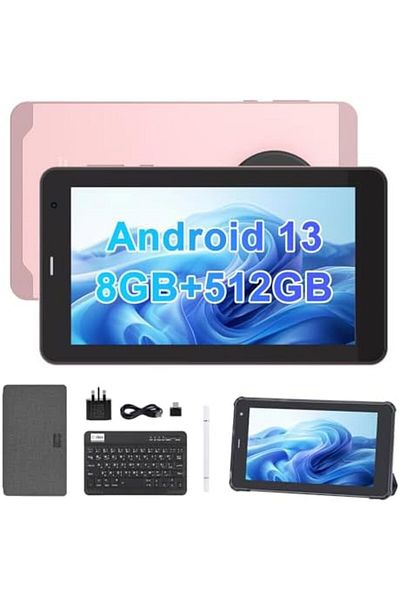 CIDEA C idea 7 Inch Tablet, Android 13 Tablet, Quad Core Processor, 8GB RAM 512GB ROM, 512GB Expand, Dual