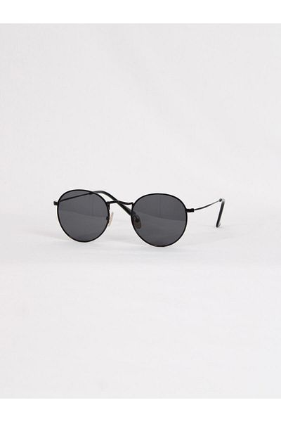 Maldia Shop Unisex Round Dark Black Sunglasses