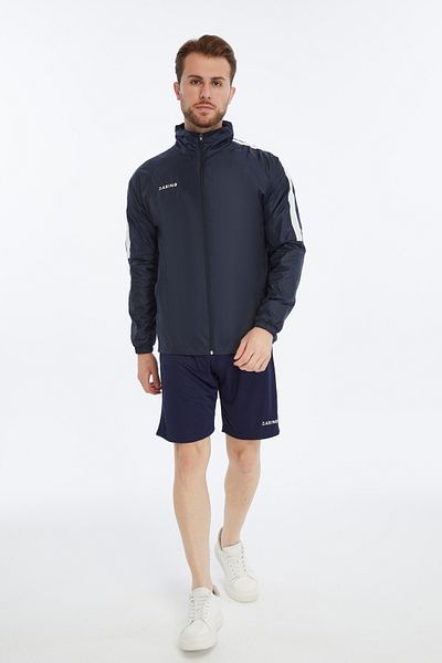 ASM SPOR Darıng Men's Navy Blue Waterproof Raincoat - Lightweight, Zippered, Hooded Windbreaker