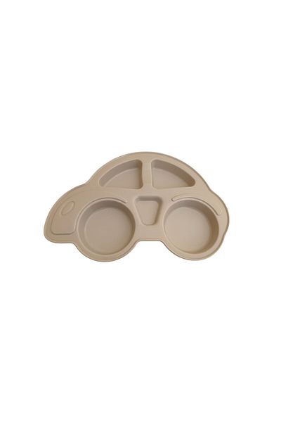 Leony Car Model Food Plate 4 Compartment Children's Baby Food Fruit Plate Bpa Free