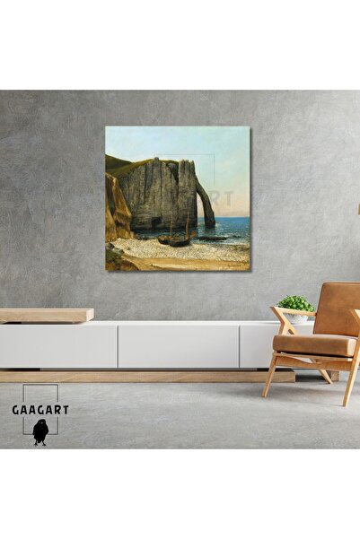 GAAGART Kare Kanvas Tablo Ünlü Eserler Gustave Courbet-Falaises d’Étretat (1869)