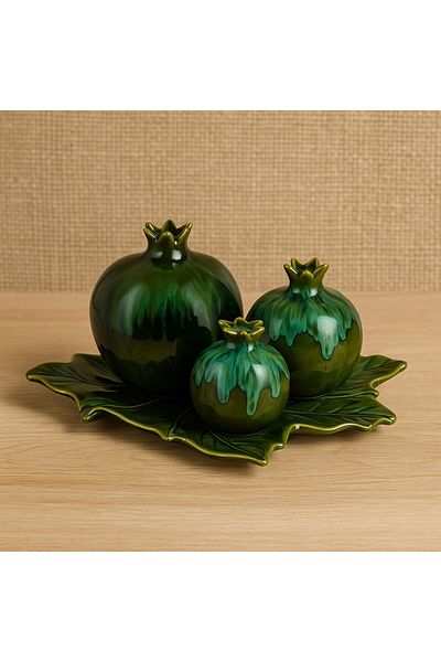 morponi Διακοσμητική Σειρά 3 τεμαχίων Pomegranate Emerald